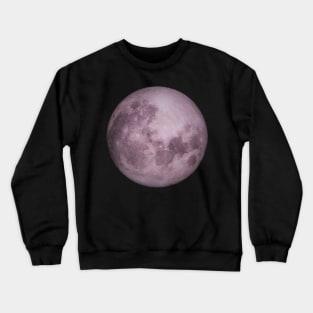 mauve pink purple full moon up close photo NASA Crewneck Sweatshirt